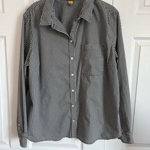 Eddie Bauer Women’s Black and White Checkered Shirt